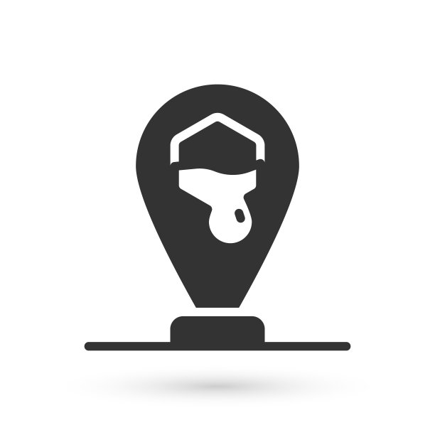 灰色蜂巢蜜蜂位置地图针指针图标孤立在白色背景。农场动物地图指针。向量图片下载