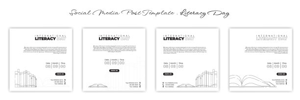 用白色设置社交媒体帖子模板图片下载