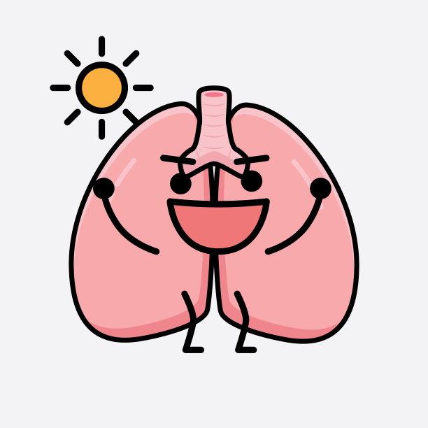 肺的性格，可爱的脸和简单的身体图片下载