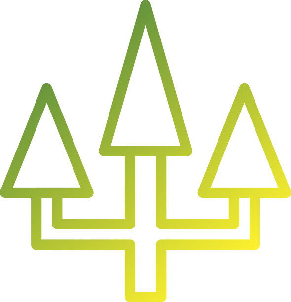 和标志树渐变风格图标完美图片下载