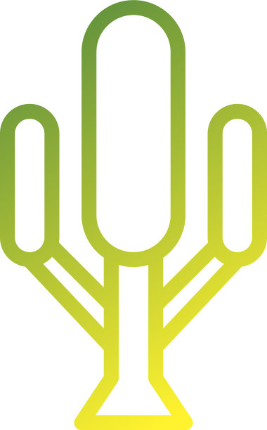 和标志树渐变风格图标完美图片下载