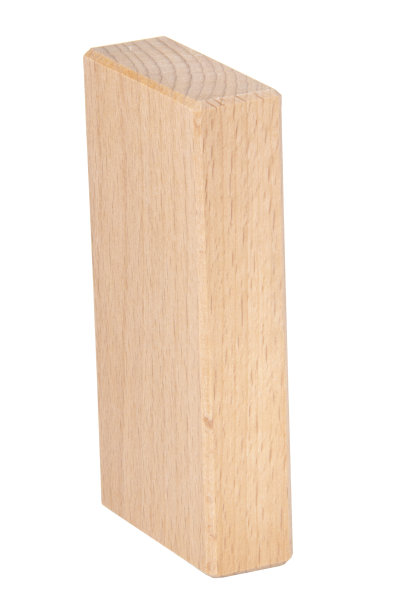 一个木砖玩具孤立在白色上图片下载