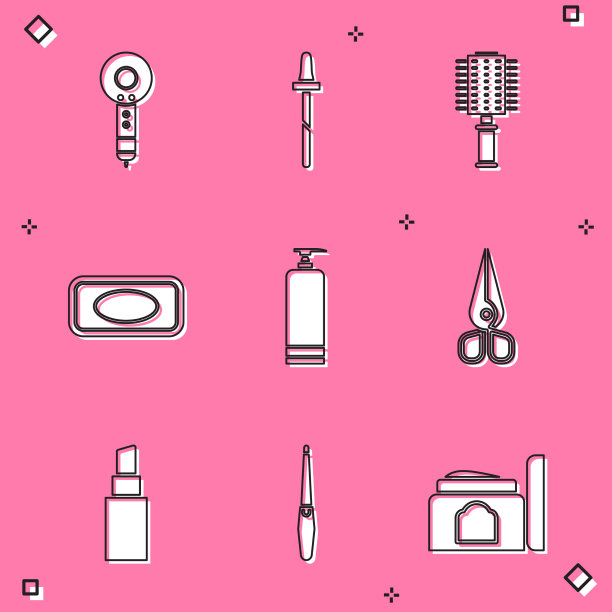 定型电吹风吸管发刷肥皂条图片下载