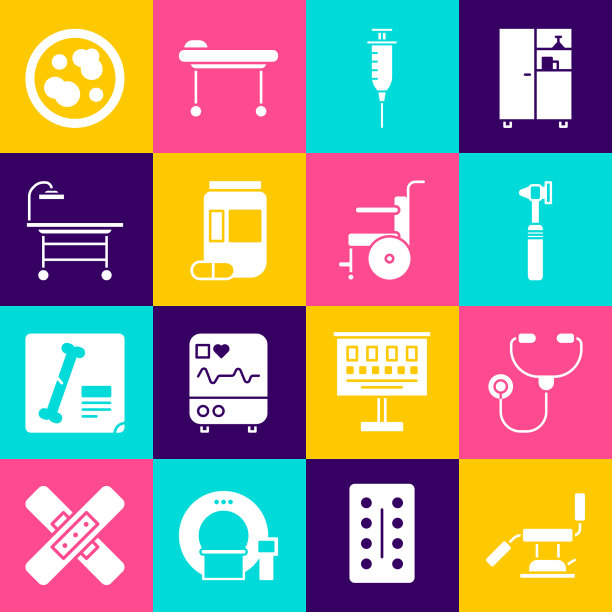 配备医用牙科椅、听诊器、耳镜图片下载