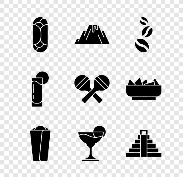 集墨西哥卷火山爆发与熔岩咖啡图片下载