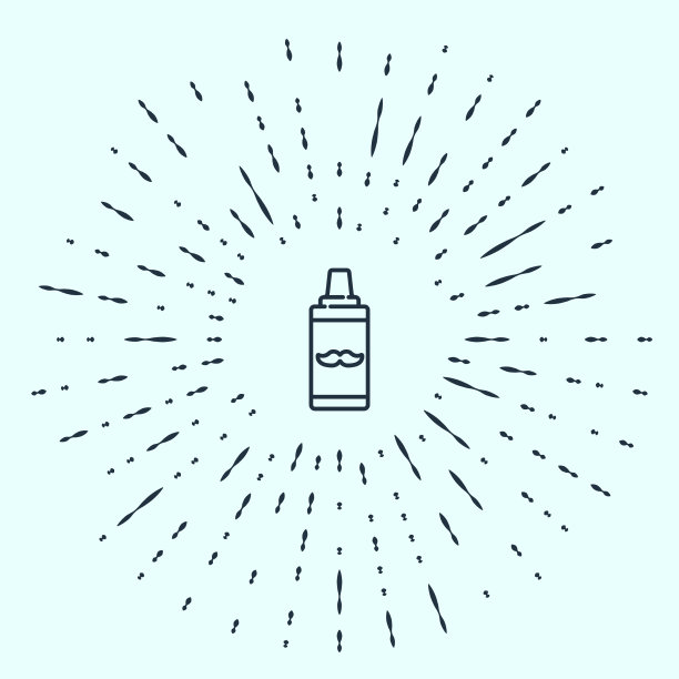 黑色线条剃须凝胶泡沫图标隔离在灰色图片下载