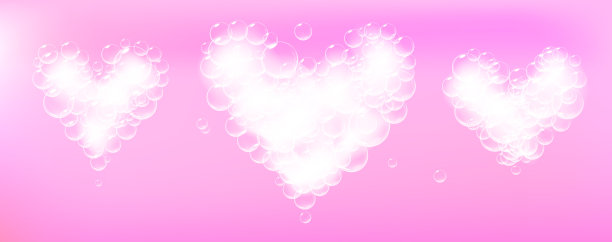 设置心形肥皂泡沫块图片下载