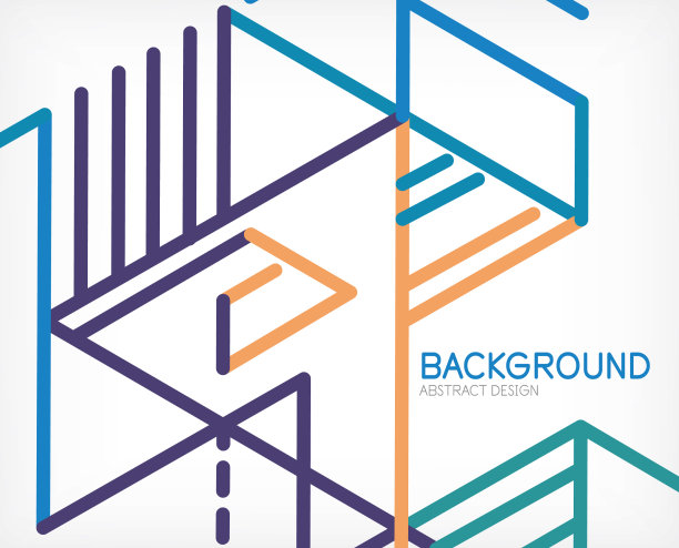 抽象的背景色线在白色上图片下载