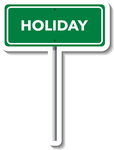 白色背景的假日路标图片下载