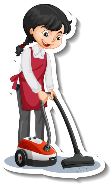 卡通人物贴纸和一个女佣使用图片下载