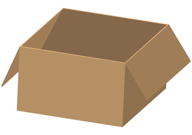 盖打开的纸板箱图片下载