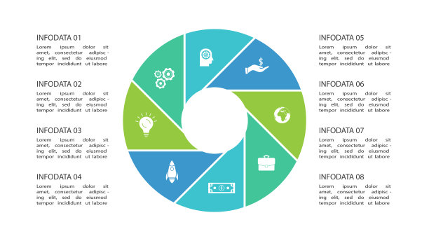 信息图的8个步骤的创意概念图片下载