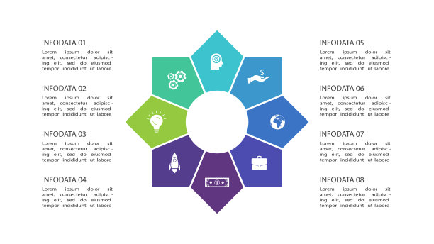 信息图的8个步骤的创意概念图片下载
