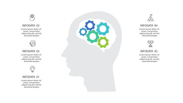 信息图的创意概念与5个步骤图片下载