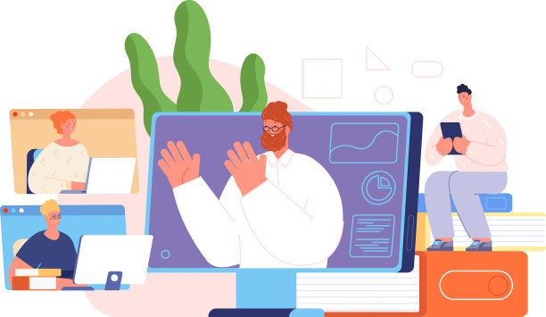 在线课程概念虚拟网络研讨会图片下载
