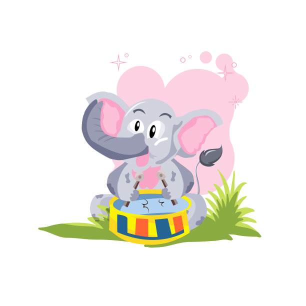 可爱的大象卡通图片下载