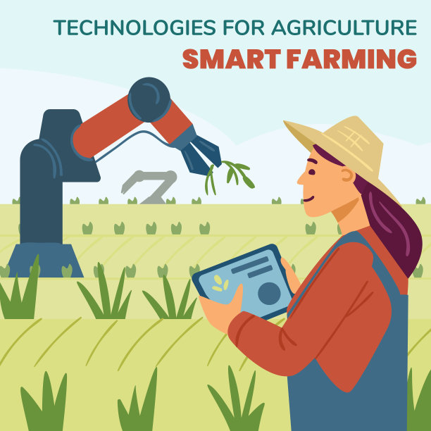 微笑的女人控制着一只电子机械手图片下载