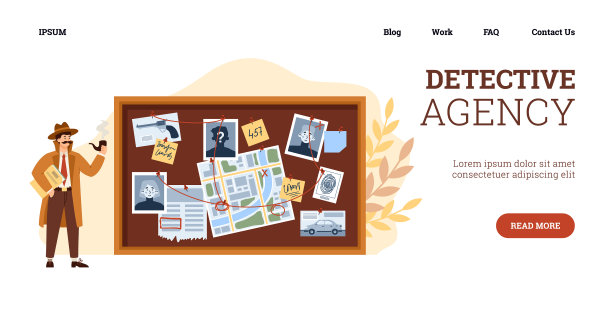 网络横幅侦探机构与男性图片下载