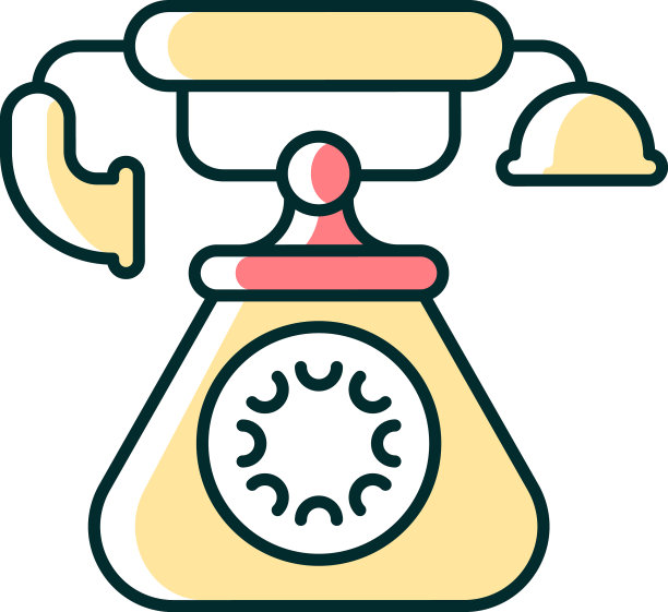 老式电话的RGB颜色图标图片下载