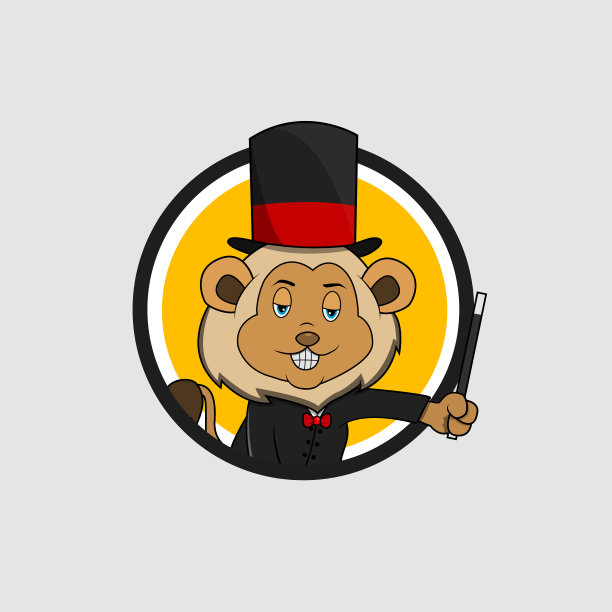 狮子头圈标签与魔术师定制图片下载