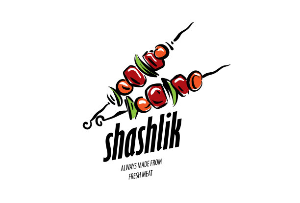 在烤肉串上画一个烧烤标志图片下载