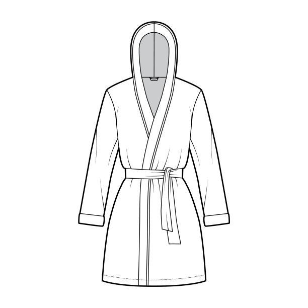 连帽浴衣睡袍技术时尚图片下载