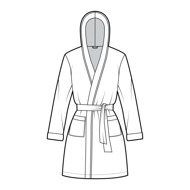 连帽浴衣睡袍技术时尚图片下载