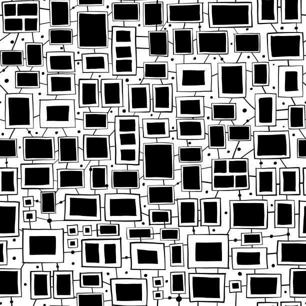 抽象的相框模板无缝模式图片下载