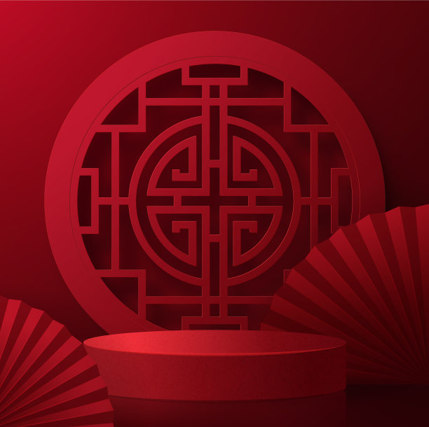 红色图案墙全帧拍摄图片下载