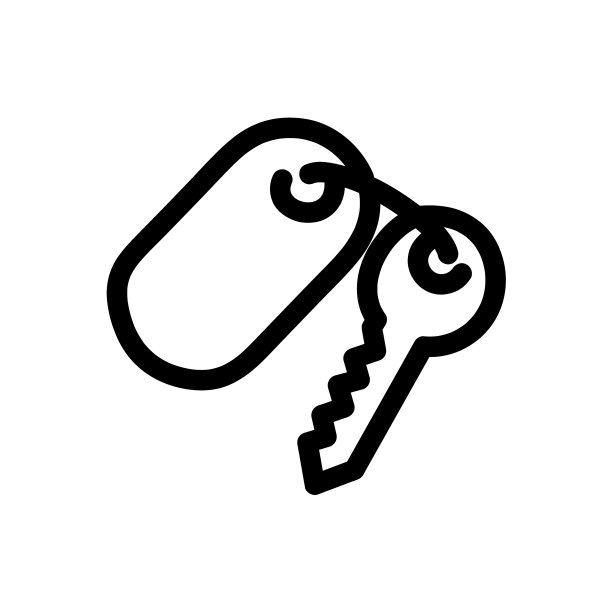 关键图标酒店房间关键线路图标图片下载