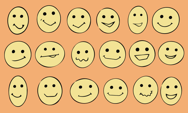 设置不同的黄色微笑圈图片下载