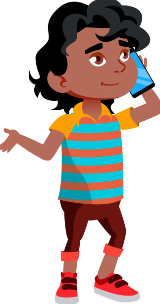 一个男孩用智能手机不停地打电话图片下载