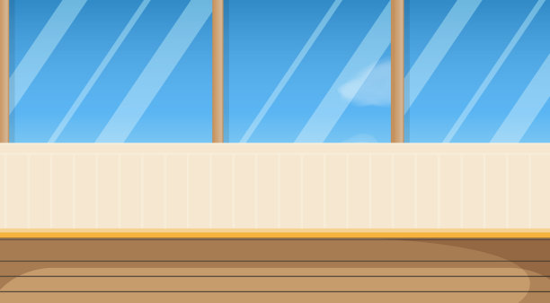 空房间，镶木地板和滑动露台图片下载