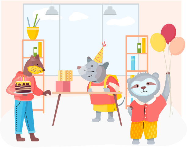 在家里和朋友一起度过一个快乐的生日派对图片下载