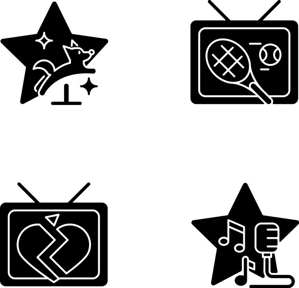 电视剧题材以黑色符号为主图片下载