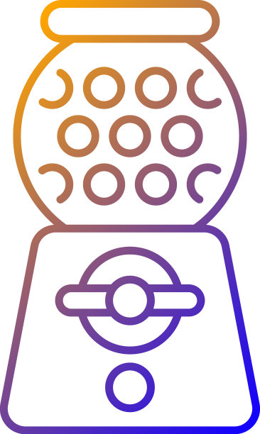 糖果机渐变线性图标图片下载