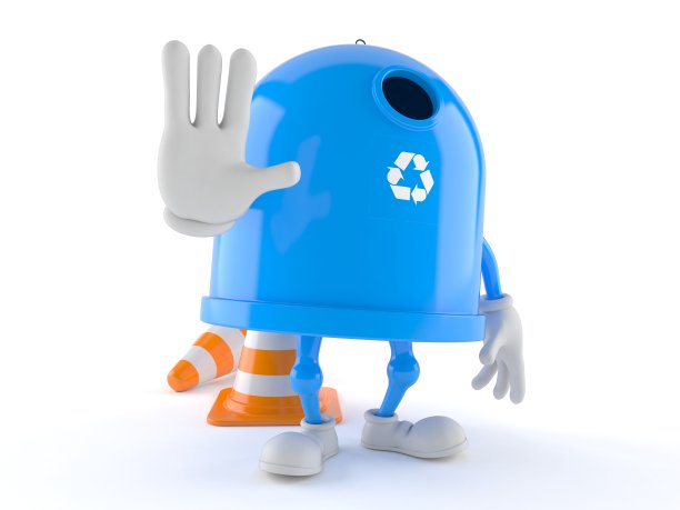 回收箱字符与停止手势图片下载