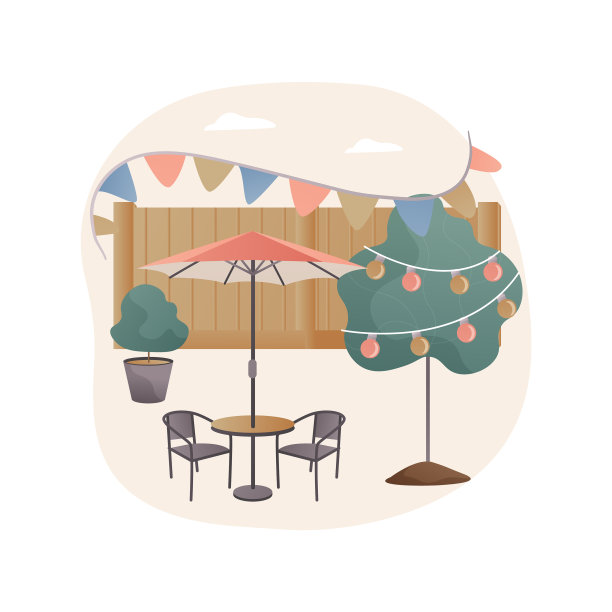 花园会装饰抽象概念图片下载