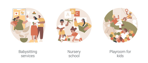 孩子的教养和休闲时间抽象概念图片下载