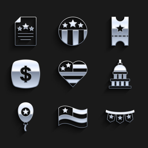 设置美国独立日美国国旗嘉年华图片下载