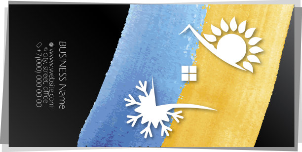 空调冷暖名片图片下载