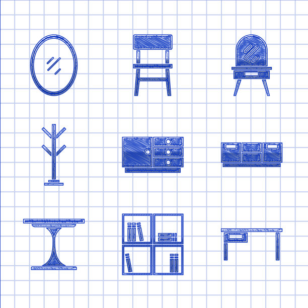 设置衣柜抽屉书架与书籍办公室图片下载