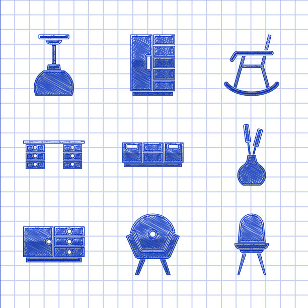 家具，床头柜，扶手椅，椅子，花瓶图片下载