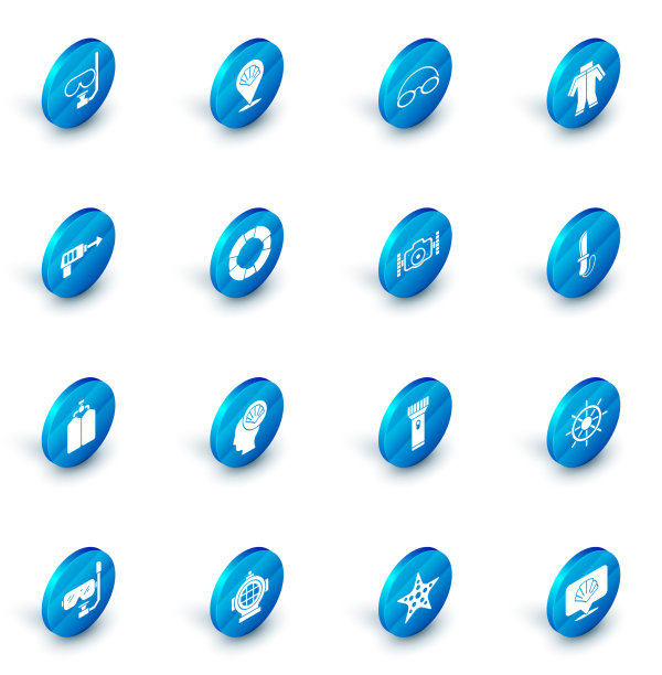 设置扇贝海贝眼镜和帽潜水服图片下载