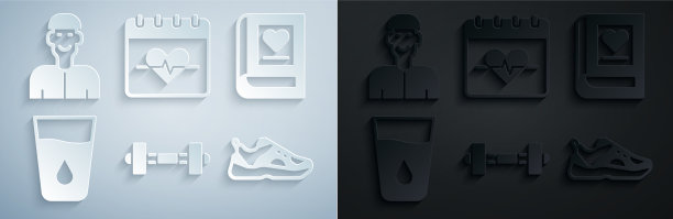 将哑铃医学书籍玻璃与水图片下载