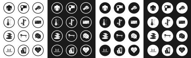 设置荷花竹桑拿温度计图片下载