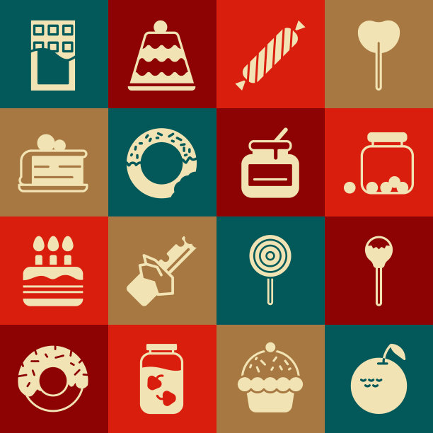 在苹果棒棒糖玻璃罐里放上糖果图片下载