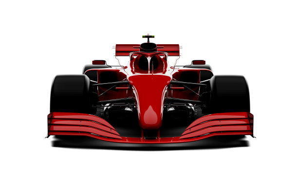 通用赛车(赛车)原型，逼真的渲染，隔离在白色上图片下载