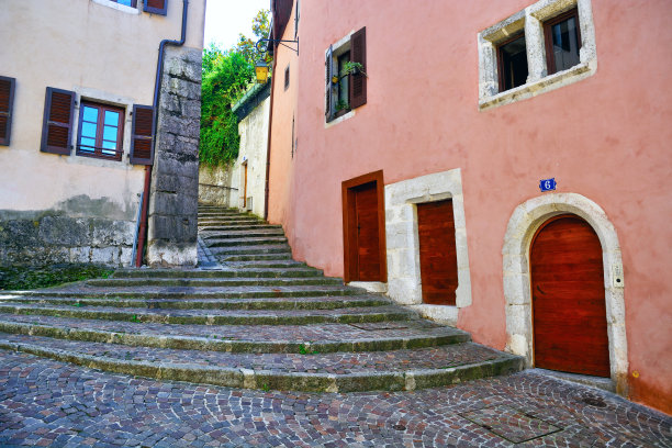 安纳西的中世纪街道图片下载