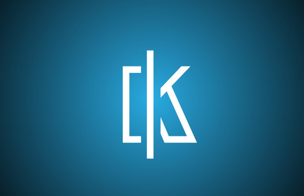 蓝白线字母字母图标标志图片下载